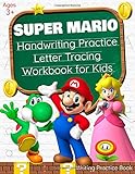 Super Mario Handwriting Practice Letter Tracing Workbook For Kids 3in1 Writing Practice Book For Preschoolers Tracing Lines Abc Letters Numbers 26 Coloring Pages