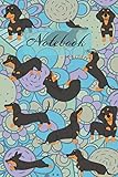 Notebook Black And Tan Miniature Dachshund Dogs Diary Notes Track Log Journal Book Gifts For Dad Mom Boys Girls Friends Kids Teens 6x9 120 Pages
