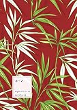 Az Alphabetical Notebook A4 Large Ruledjournal With Alphabet Index Stylish Bamboo Tree Cover Design Red