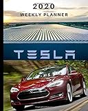 2020 Weekly Planner And Monthly Planner For A Tesla Fan With A Red Tesla Model S On Cover