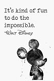 Its Kind Of Fun To Do The Impossiblewalt Disney Dot Grid Journal 110 Pages 6x9 Inches Inspirational Quote On White Matte Cover Dotted For Teens Women Girlsmen Kids Children Boys