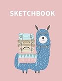 Sketchbook A Cute Llama Kawaii Sketchbook For Kids 100 Pages Of 85 X 11 Blank Paper For Drawing Doodling Or Sketching