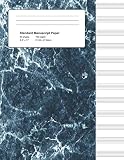 Standard Manuscript Paper Blue Marble Blank Sheet Music Notebook Notebook For Musicians