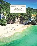 2020 Weekly And Monthly Plannercalendar Jan 2020 Dec 2020 New Zealand Beach