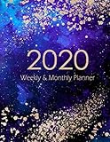 2020 Weekly And Monthly Planner 85 X 11 Large Size Organizer Book Schedule Appointment Time Management Planing Agenda Calendar For Notes Or Diary Watercolor Cover