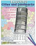 Beautiful Cities And Landmarks Color By Number Mosaic World Geography Coloring Book For Adults Fun Adult Color By Number Coloring