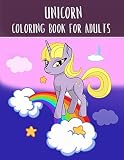 Unicorn Coloring Book For Adults book cover