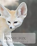2020 Fennec Fox Calendar And Notebook Dual Layout Months And College Ruled Line Paper