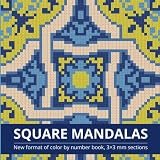 Square Mandalas New Format Of Color By Number Book 33 Mm Sections