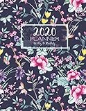 2020 Planner Weekly And Monthly Dated Yearly Planner 2020 With Daily Weekly And Monthly Agenda 85x11 Romantic Vintage Navy Floral Planner With 12 Calendar Goal Setting And Note Taking Space