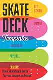 Skate Deck Templates 6x9 Mini Notebook For Drawing And Creating Your Own Skateboard Designs