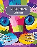 20202024 Planner 5 Year Monthly Weekly Planner Calendar Schedule Organizer 60 Months With Holidays And Inspirational Quotes Colorful Cat Pop Art Purple 