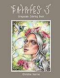 Fairies 3 Grayscale Coloring Book