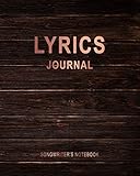 Lyrics Journal Songwriters Notebook Song Writing Paper Book Music Gifts