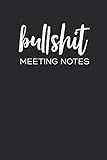 Bullshit Meeting Notes Funny Thank You Appreciation Gratitude Gag Gift For Boss Supervisor Manager Coworker Colleague Adult Humor Notes White Elephant Or Secret Santa Gift Idea