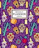 2020 Weekly Planner Beautiful Calavera One Year Weekly Organizer Diary 2020 Schedule Agenda With Inspirational Quotes Todos Us Holidays Notes Mexican Fiesta Cactus Pattern