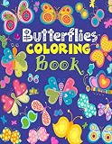 Butterflies Coloring Book Fun Coloring Activity Books For Toddlers Kids Kindergarten Boys Girls