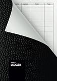 Simple Ledger Cash Book 110 Pages Din A5 Simple Income Expense Book Black Leather Look Durable Softcover