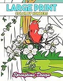 Large Print Adult Coloring Book Color By Number Springtime Designs