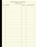 Inventory Log Book Large 85 X 11 110 Prenumbered Pages Creme Paper Perfect Bound