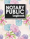 Notary Public Logbook Notary Book Notary Public Journal Notary Log Book Notary Records Journal Hydrangea Flower Cover Volume 39