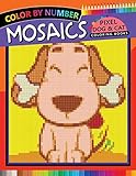 Mosaics Pixel Dog Cat Coloring Books Color By Number