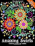 Coloring Book For Adults Amazing Swirls Black Background
