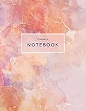 Cornell Notebook Pink Marble 120 White Pages 85x11 Note Taking System