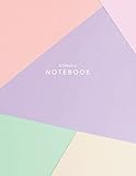 Cornell Notebook Abstract Pastel 120 White Pages 85x11 Note Taking System Student Notebooks Volume 1