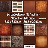 Scrapbooking Kit Leather More Than 170 Pieces 85 X 85 Inch 205 X 205