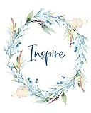 Inspire Prayer Journal Notebook 8 X 10 Watercolor Floral Wreath