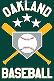Oakland Baseball Blanked Lined 100 Page 6 X 9 Inch Notebook Journal For Writing And Taking Notes
