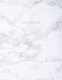 Notebook: Elegant White Marble with Gold Lettering - Marble & Gold Journal | 150 College-ruled Pages | 8.5 x 11 - A4 Size (Marble and Gold Collection - Journal, Notebook, Diary, Composition Book)