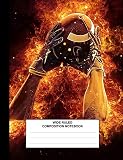 Composition Book Football Flames Composition Book For School Wide Ruled100 Pages For School Studentteacher