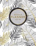 Weekly Planner 2019 Banana And Golden Palm Leaves Floral 2019 Organizer With Weekly Views Inspirational Quotes Todo Lists And More A Pretty Floral Print Planner For 2019