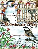Adult Coloring Books Christmas Fun 47 Grayscale Coloring Pages Beautiful Grayscale Images Of Winter Christmas Holiday Scenes Santa Reindeer Elves Snow Holiday Decorations Christmas Tree Lights