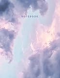 Notebook Beautiful Clouds Marble Pink Blue With Gold Lettering 150 Collegeruled Lined Pages 85 X 11 Marble Collection