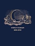 Weekly Planner 20182019 18 Month Mid Year Planner 8x5 In Jul 18 Dec 19 Motivational Quotes To Do Lists Holidays More Vintage Hand Drawn Moon