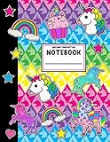Unicorn Composition Notebook Wide Ruled School Office Home Student Teacher 112 Pages Unicorns Rainbows Cute Notebook School Composition Notebooks