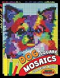 Dog Square Mosaics Coloring Book Colorful Animals Coloring Pages Color By Number Puzzle
