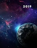2019 Space Cosmos Design Week To View Diary Agenda Planner With Goal Planning And Notes Pages