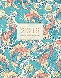 2019 Weekly Monthly Planner Japanese Koi Fish Calendar Organiser And Journal With Inspirational Quotes Goal Trackers To Do Lists Japanese Prints
