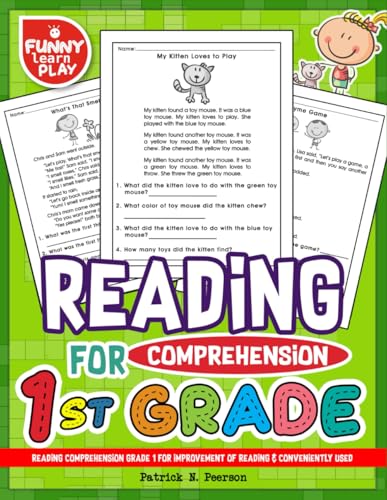 Reading Comprehension Grade 1 for Improvement of Reading & Conveniently Used: 1st Grade Reading Comprehension Workbooks for 1st Graders to Combine Fun ... (Reading Comprehension Grade 1, 2, 3 Series)