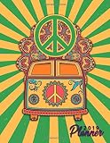 2019 Planner Nifty Hippie Travel Weekly And Monthly 2019 Organizer Pretty Vw Mini Van Yearly Calendar Journal And Notebook January 2019 December 2019
