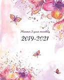 Planner 3 Year Monthly 20192021 Pretty Floral Cover For 36 Months Calendar Agenda Planner 8x10