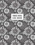 Voice Mail Log Book Phone Call Message Telephone Memo Notebook Floral Voicemail Record Logbook