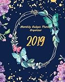 2019 Monthly Budget Planner Organizer Daily Weekly Monthly Calendar Expense Tracker Organizer With Blue Butterfly