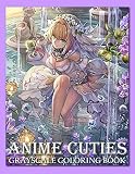 Anime Cuties Grayscale Coloring Book For Adults And Teens