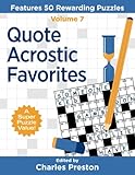 Quote Acrostic Favorites Features 50 Rewarding Puzzles Puzzle Books For Fun