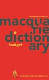 Macquarie Dictionary Budget